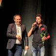 Exclusif - Christophe Combarieu, Jean-Luc Lahaye et Mathieu Wilhelm lors de la soirée de clôture de saison du grand show de l'humour "Absolutely Hilarious" au Palace à Paris, France, le 24 juin 2019. Une show placé sous le signe du Rire, mais aussi, pour la première fois, de la Chanson, avec la participation du groupe de jazz, les Out of Water. © Philippe Baldini/Bestimage
