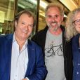 Exclusif - Daniel Russo, Philippe Risoli et Pierre-Jean Chalençon lors de la soirée de clôture de saison du grand show de l'humour "Absolutely Hilarious" au Palace à Paris, France, le 24 juin 2019. Une show placé sous le signe du Rire, mais aussi, pour la première fois, de la Chanson, avec la participation du groupe de jazz, les Out of Water. © Philippe Baldini/Bestimage