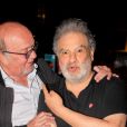 Exclusif - Bernard Mabille et Raphaël Mezrahi lors de la soirée de clôture de saison du grand show de l'humour "Absolutely Hilarious" au Palace à Paris, France, le 24 juin 2019. Une show placé sous le signe du Rire, mais aussi, pour la première fois, de la Chanson, avec la participation du groupe de jazz, les Out of Water. © Philippe Baldini/Bestimage