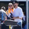 Exclusif - Kevin Trapp et sa compagne Izabel Goulart ont été aperçus en train de s'embrasser à l'aéroport en Crète, le 23 juin 2019.