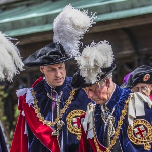 Le prince William, duc de Cambridge, le prince Charles, prince de Galles - Le service de la Jarretière (the Garter service) à la chapelle St Georges à Windsor le 17 Juin 2019.