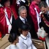 La reine Letizia d'Espagne, Catherine (Kate) Middleton, duchesse de Cambridge, le roi Felipe VI d'Espagne, le prince William, duc de Cambridge, - Le service de la Jarretière (the Garter service) à la chapelle St Georges à Windsor le 17 Juin 2019.