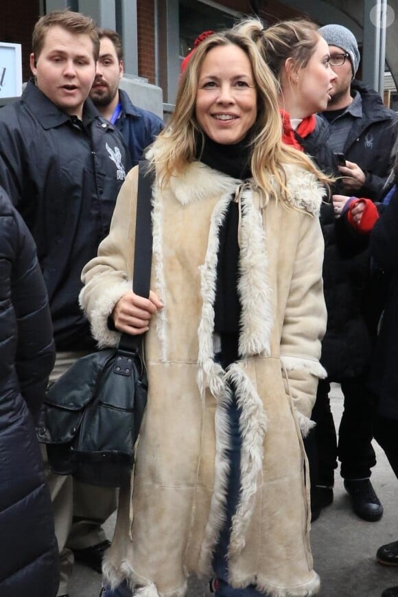 Maria Bello - Les célébrités dans les rues de Park City à l'occasion du festival du film de Sundance le 20 janvier 2018.