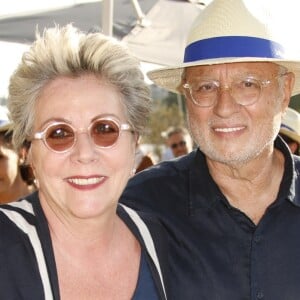 Françoise Laborde et son mari Jean-Claude Paris - 7ème édition du Trophée de la Pétanque Gastronomique au Paris Yacht Marina à Paris le 27 juin 2019. © Christophe Aubert via Bestimage