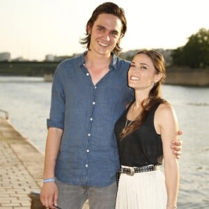 Alain-Fabien Delon et sa compagne Capucine Anav - 7ème édition du Trophée de la Pétanque Gastronomique au Paris Yacht Marina à Paris le 27 juin 2019. © Christophe Aubert via Bestimage