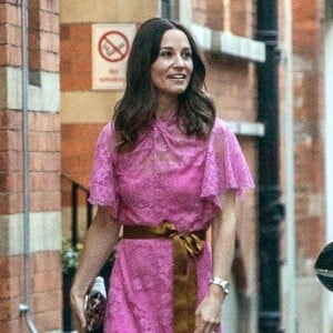 Pippa Middleton - Exclusif - Les célébrités arrivent au diner après avoir assisté au mariage de Lady G. Windsor et T. Kingston dans la chapelle Saint-Georges du château de Windsor, le 19 mai 2019.