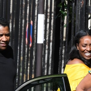 Denzel Washington et sa femme Pauletta - Les célébrités arrivent à la réception du mariage de Zoe Kravitz et Karl Glusman dans la maison de Lenny Kravitz à Paris, France, le 29 juin 2019.