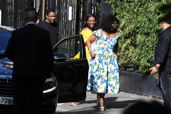 Denzel Washington et sa femme Pauletta - Les célébrités arrivent à la réception du mariage de Zoe Kravitz et Karl Glusman dans la maison de Lenny Kravitz à Paris, France, le 29 juin 2019.