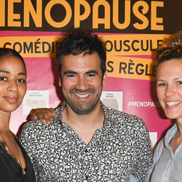 Exclusif - Aurélie Konaté, Alex Goude et Lorie Pester (Laure) - Photocall du spectacle "Ménopause" au Théâtre de la Madeleine à Paris. Le 29 juin 2019 © Coadic Guirec / Bestimage