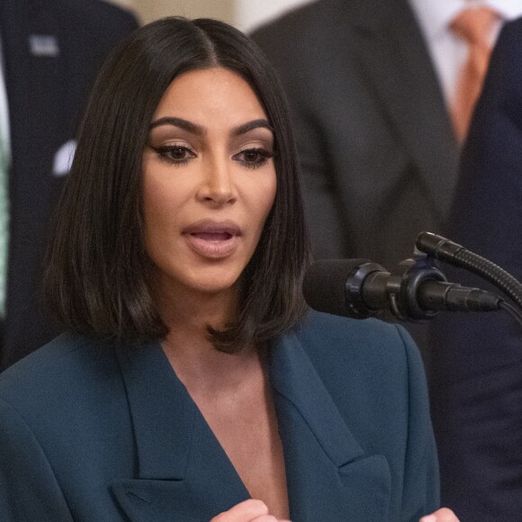 Kim Kardashian reçue par le président Donald Trump à la Maison Blanche à Washington, DC, le 13 juin 2019