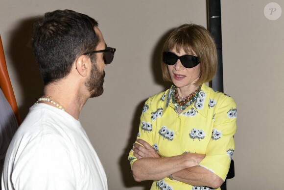 Giambattista Valli et Anna Wintour assistent à la présentation de la collection Haute Couture de Giambattista Valli. Paris, le 1er juillet 2019.