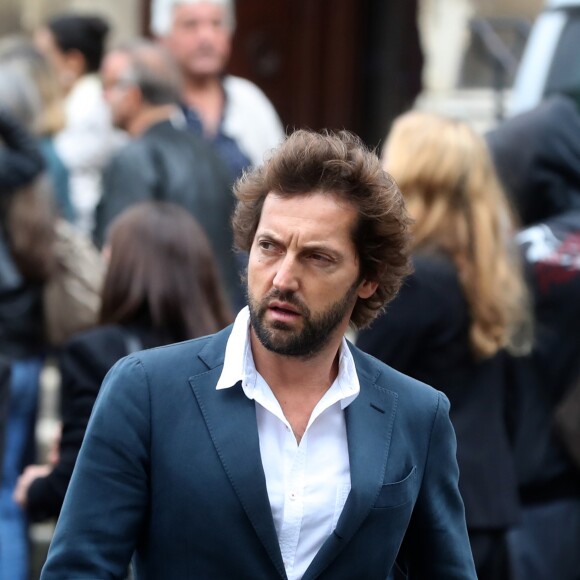 Exclusif - Frédéric Diefenthal- Obsèques de Marco Beacco (ancien coach vocal de la "Star Academy") en l'église Saint-Francois Xavier à Paris le 13 septembre 2018.