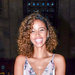 Flora Coquerel assiste au défilé de mode Haute-Couture automne-hiver 2019/2020 "Julien Fournié" à Paris. Le 2 juillet 2019