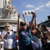 Muriel Robin participe au rassemblement contre les violences faites aux femmes, Place de la République à Paris. Le 6 juillet 2019 © Stephen Caillet / Panoramic / Bestimage