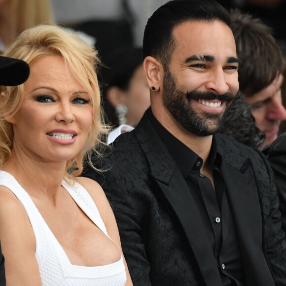 Pamela Anderson et Adil Rami lors de la soirée Amber Lounge Monaco 2019 au profit de la fondation de Jackie Stewart "Race Against Dementia" à l'hôtel Méridien Beach Plaza à Monaco, le 24 mai 2019. © Bruno Bebert / Bestimage