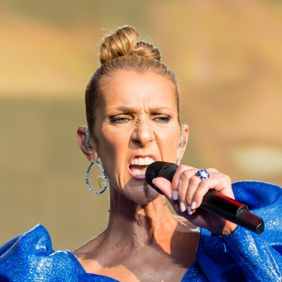 Céline Dion en concert lors du "2019 British Summer Time Festival"à Hyde Park. Londres, le 5 juillet 2019.
