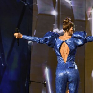 Céline Dion en concert lors du "2019 British Summer Time Festival"à Hyde Park. Londres, le 5 juillet 2019.