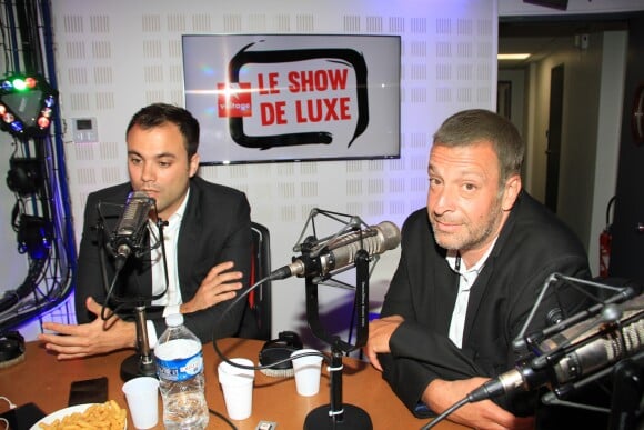 Exclusif - Charles Consigny, Sylvain Mirouf - People lors de l'enregistrement de l'émission "Le Show de Luxe" sur la Radio Voltage à Paris le 4 juillet 2019. © Philippe Baldini/Bestimage