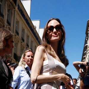 Angelina Jolie arrive à son hôtel à Paris, France, France, le 9 juillet 2019.