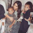 Kim Kardashian, Kanye West et leurs enfants North, Saint et Chicago.