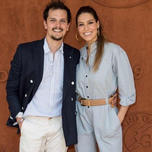 Laury Thilleman (Miss France 2011) et son compagnon le chef cuisinier Juan Arbelaez au village lors des internationaux de tennis de Roland Garros à Paris, France, le 1 juin 2019. © Jacovides-Moreau/Bestimage