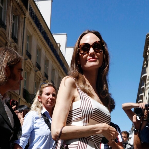Angelina Jolie arrive à son hôtel à Paris, France, France, le 9 juillet 2019.