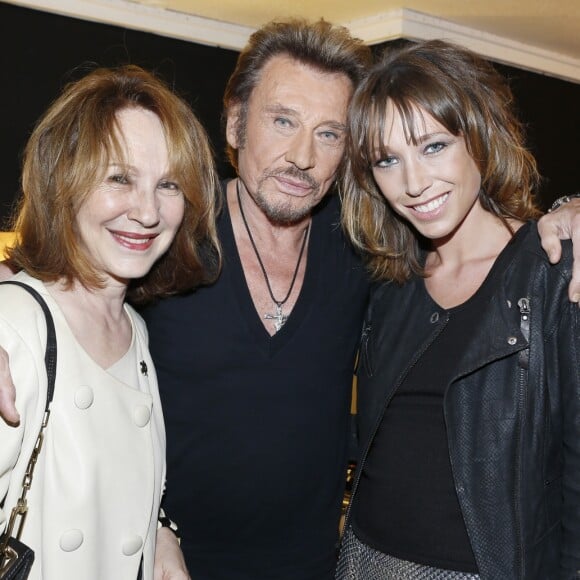 Exclusif - Nathalie Baye, Johnny Hallyday et Laura Smet au concert du rockeur au POPB de Bercy à Paris le 15 juin 2013