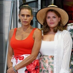 La princesse Stéphanie de Monaco et Camille Gottlieb durant la traditionelle soirée au profit de Fight Aids Monaco, dans la salle des Etoiles du Sporting à Monaco le 13 juillet 2019. © Bruno Bebert/Bestimage