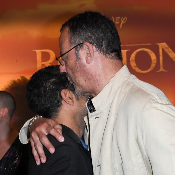 Jamel Debbouze et Jean Reno - Projection exceptionnelle du nouveau Disney "Le Roi Lion" au Grand Rex à Paris le 11 juillet 2019. © Coadic Guirec/Bestimage