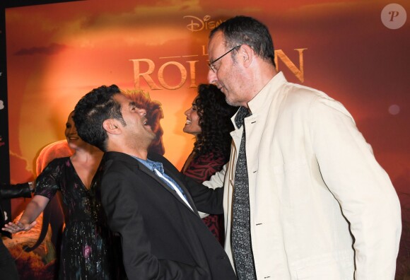 Jamel Debbouze et Jean Reno - Projection exceptionnelle du nouveau Disney "Le Roi Lion" au Grand Rex à Paris le 11 juillet 2019. © Coadic Guirec/Bestimage