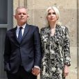 Passation de pouvoir entre François de Rugy, ministre démissionnaire de la Transition Ecologique et Solidaire et Elisabeth Borne, nouvelle ministre de la Transition écologique et solidaire, chargée des Transports et sa femme Séverine Servat. Le 17 juillet 2019 à Paris. © Stéphane Lemouton / Bestimage 17/07/2019 - Paris
