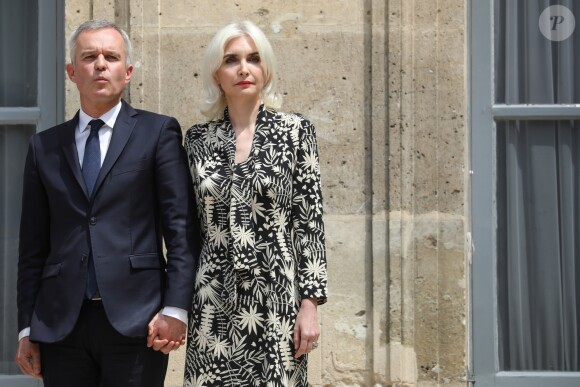 Passation de pouvoir entre François de Rugy, ministre démissionnaire de la Transition Ecologique et Solidaire et Elisabeth Borne, nouvelle ministre de la Transition écologique et solidaire, chargée des Transports, Séverine Servat. Le 17 juillet 2019 à Paris. © Stéphane Lemouton / Bestimage 17/07/2019 - Paris