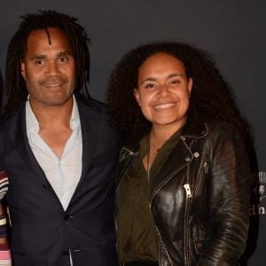 Christian Karembeu et sa femme Jackie Chamoun et sa fille aînée Inès - A l'occasion des 20 ans de la victoire de l'équipe de France, les bleus 98 se sont rendus à un dîner organisé au Buddha Bar avec tous les joueurs et leur famille le 11 juin 2018. © Rachid Bellak/Bestimage