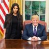 Kim Kardashian et Donald Trump dans le Bureau ovale de la Maison Blanche le 30 mai 2018