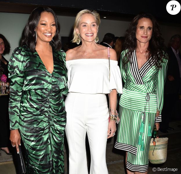 Garcelle Beauvais, Sharon Stone, Andie MacDowell à la soirée "Brain Health Initiative 100th Anniversary of Women's Suffrage Gala" à Los Angeles, le 17 juillet 2019. © CPA/Bestimage