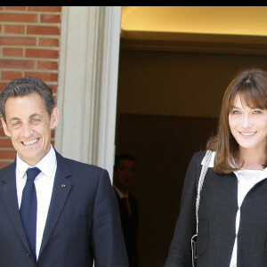 Nicolas Sarkozy et Carla Bruni à Madrid, avril 2009.
