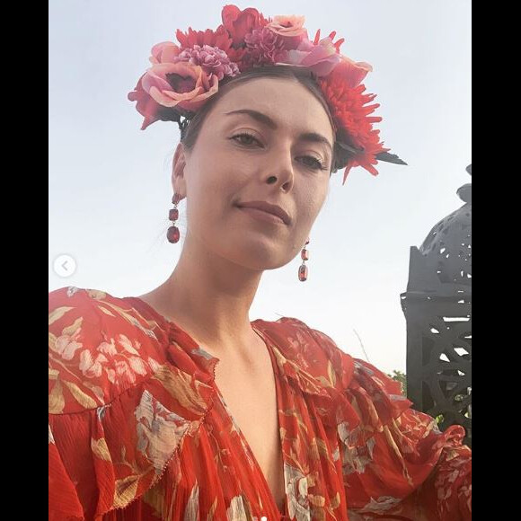 Maria Sharapova en Espagne pour l'anniversaire d'Alexander Gilkes sur Instagram le 20 juillet 2019.
