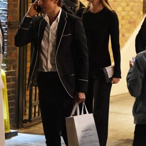 Exclusif - Maria Sharapova et son nouveau compagnon Alexander Gilkes à la sortie de la soirée caritative "Uganda Vogue Charity Evening" à Londres, le 19 octobre 2018.