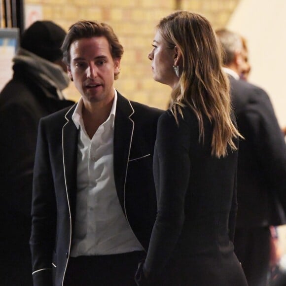 Exclusif - Maria Sharapova et son nouveau compagnon Alexander Gilkes à la sortie de la soirée caritative "Uganda Vogue Charity Evening" à Londres, le 19 octobre 2018.