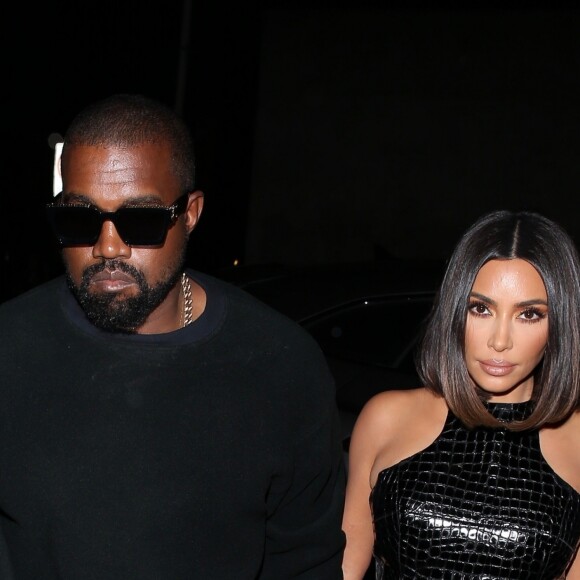 Kanye West et sa femme Kim Kardashian sont allés diner au restaurant Craig à West Hollywood à Los Angeles, le 10 juillet 2019