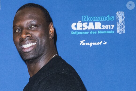 Omar Sy (nommé pour le César du Meilleur Acteur pour "Chocolat") - Déjeuner des nommés aux César 2017 au restaurant Fouquet's à Paris, le 4 février 2017. © Olivier Borde/Bestimage