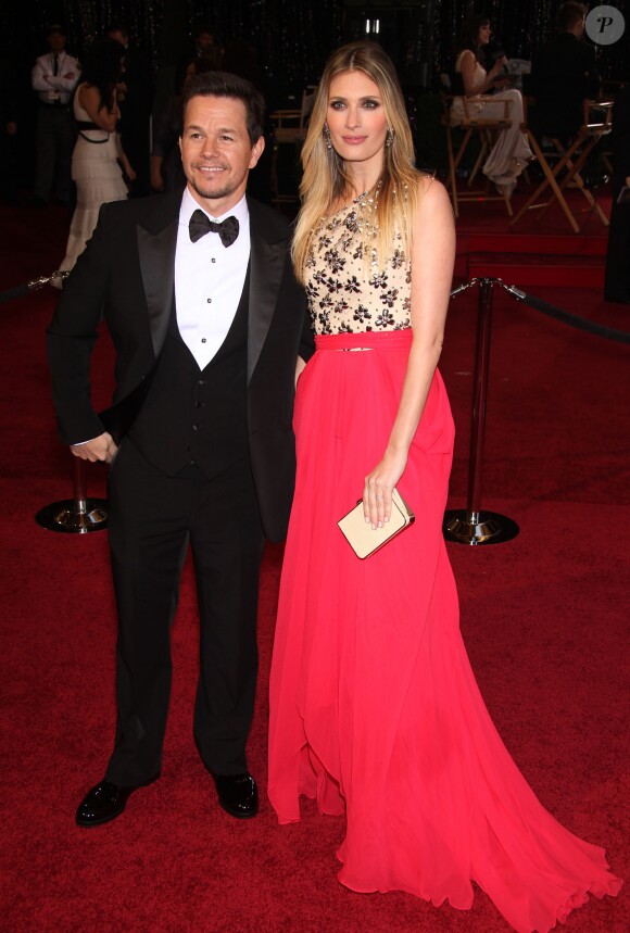 Mark Walhberg et sa femme Rhea Durham à Los Angeles le 28 février 2011.