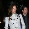 Mark Wahlberg et sa femme Rhea Durham vont diner au restaurant "L'ami Louis" a Paris, le 3 fevrier 2013.