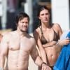 Mark Wahlberg, sa femme Rhea Durham et leurs deux fils Michael et Brendan sont allés profiter de la plage lors de leurs vacances à La Barbade. Le 31 décembre 2014