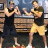 James Van Der Beek et Joshua Jackson, les anciens héros de la série Dawson, à la salle de sport ensemble en juillet 2019, photo Instagram.