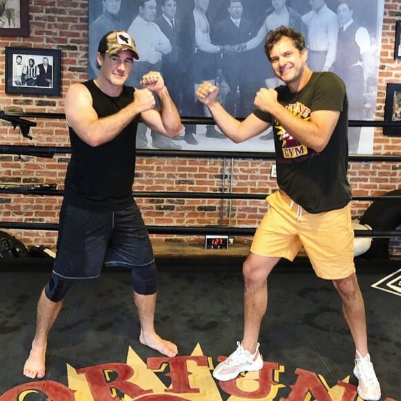 James Van Der Beek et Joshua Jackson, les anciens héros de la série Dawson, à la salle de sport ensemble en juillet 2019, photo Instagram.