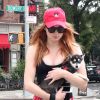 Info du 27 juillet 2019 (Waldo Picasso, le chien de Sophie Turner, tué dans un accident de voiture. L'actrice est dévastée) - Sophie Turner et son compagnon Joe Jonas quittent le Bowery Hotel pour une balade à New York avec leur bébé chien le 7 septembre 2017.