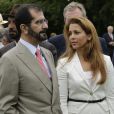  La princesse Haya Bint Al Hussein (Haya de Jordanie) et son mari le cheikh Mohammed bin Rashid Al Maktoum, émir de Dubaï, le 31 juillet 2013 lors des courses à Chichester, en Angleterre. 