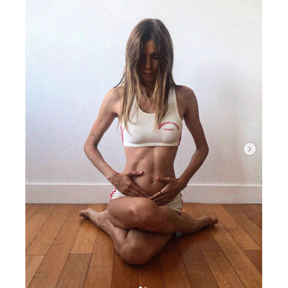 Alexandra Rosenfeld lors d'une session yoga, le 31 juillet 2019.