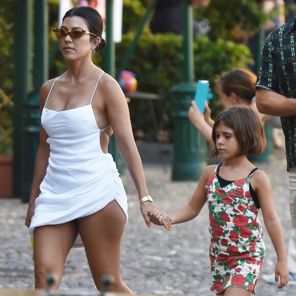 Kourtney Kardashian et ses enfants (Mason, Penelope et reign) passent leurs vacances à Portofino. Le 3 août 2019